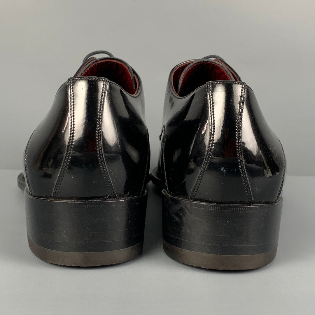 DOLCE &amp; GABBANA Talla 10.5 Zapatos con cordones de cuero negro