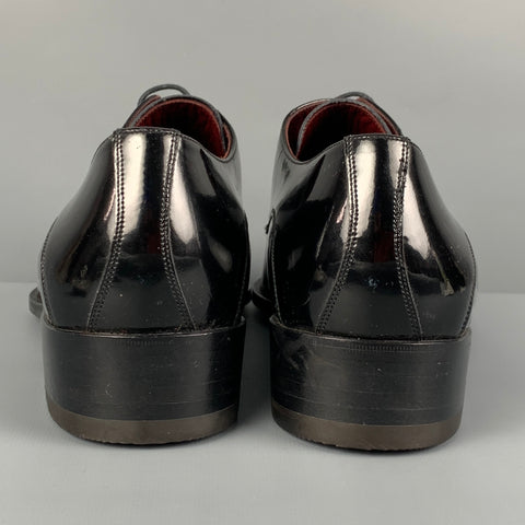 DOLCE & GABBANA Size 10.5 Black Leather Lace Up Shoes