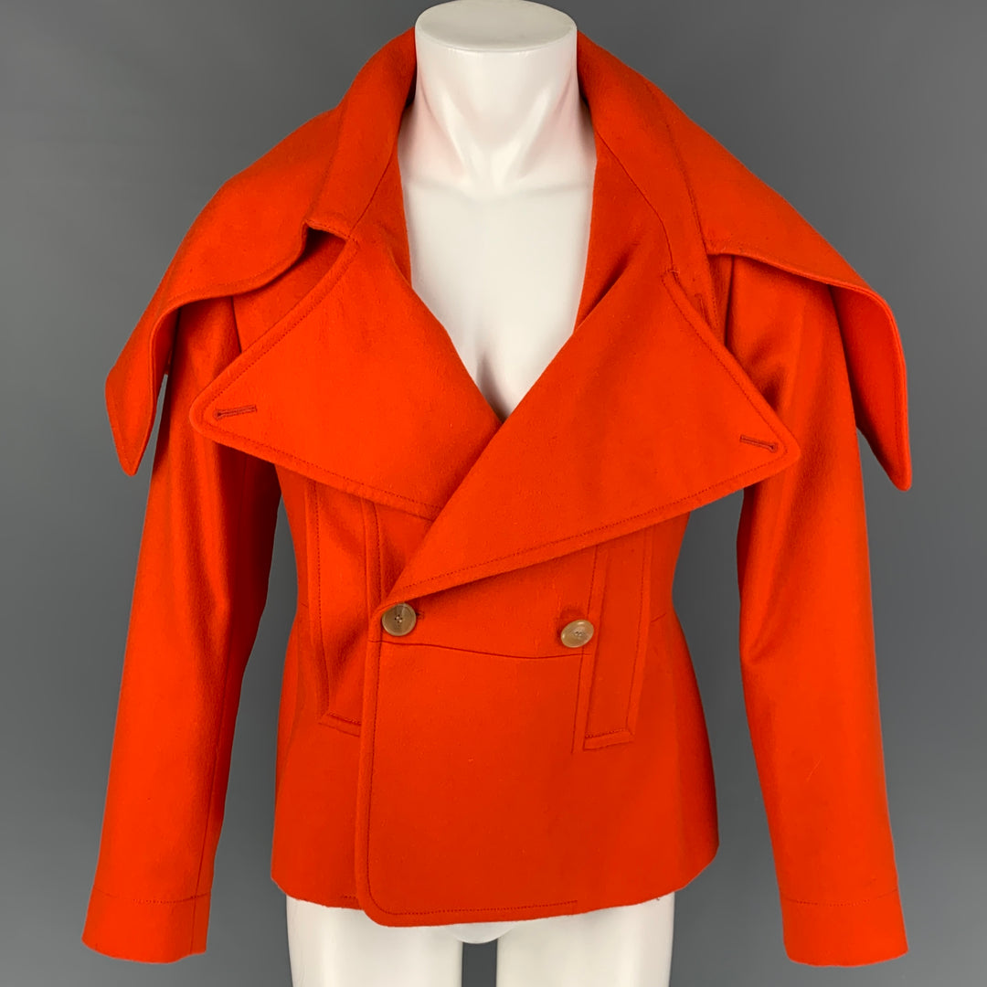 WALTER VAN BEIRENDONCK OI 19 Talla 36 Chaqueta cruzada de lana naranja