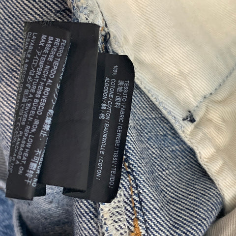 BALENCIAGA Size 31 Blue Wash Denim Button Fly Jeans