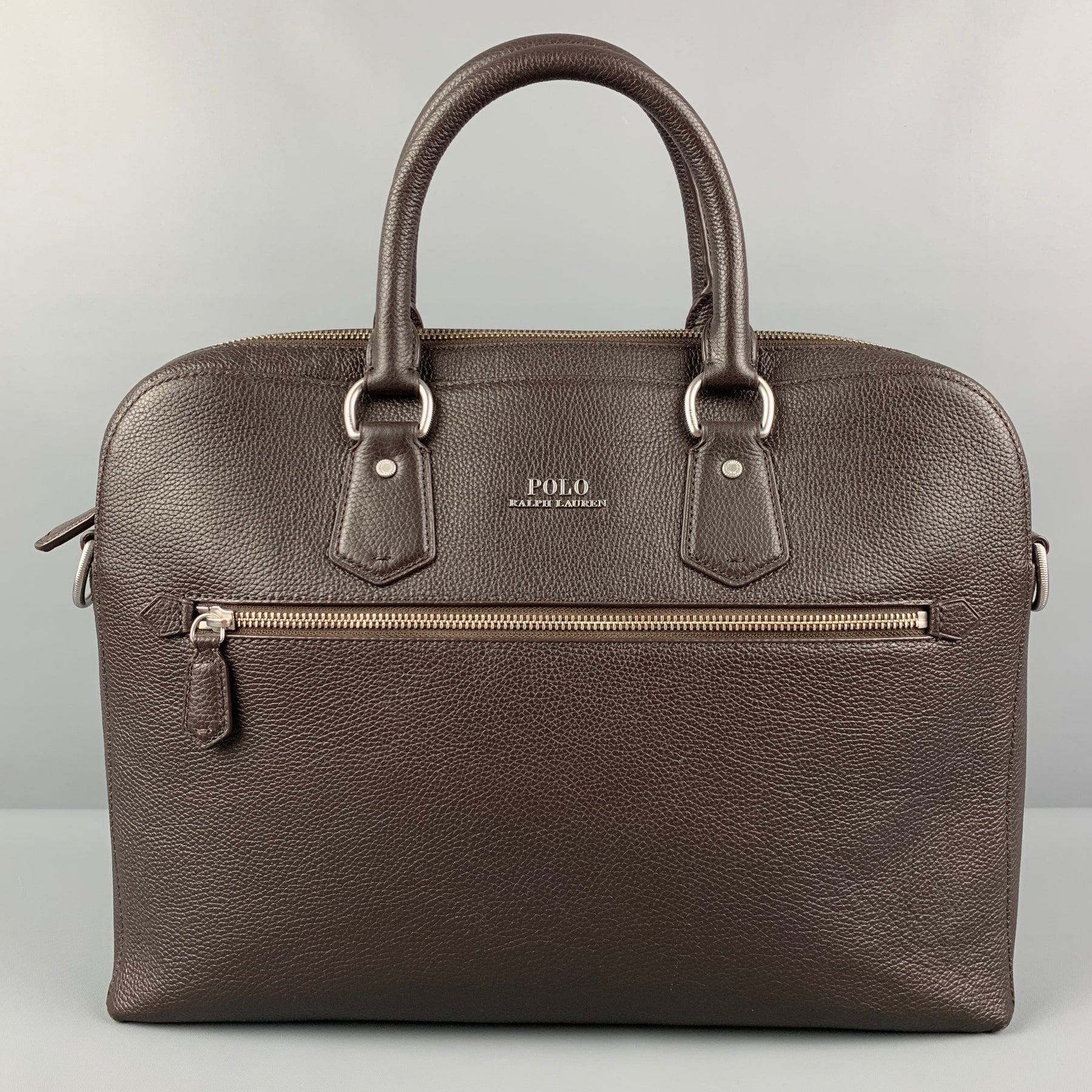 Polo ralph lauren pebbled leather briefcase hotsell