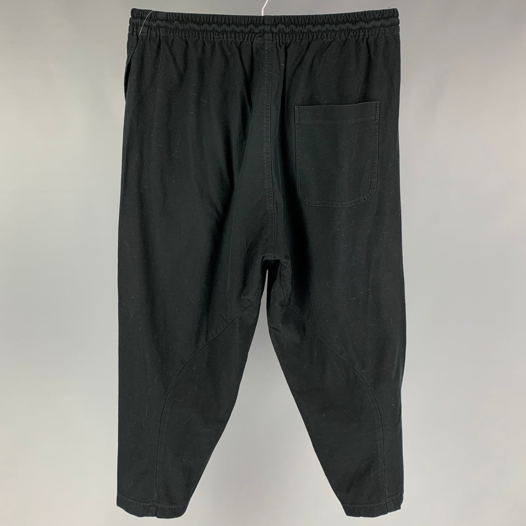 Y-3 by YOHJI YAMAMOTOSize M Black Cotton Drop-Crotch Casual Pants