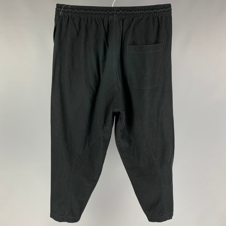 Y-3 by YOHJI YAMAMOTOSize M Black Cotton Drop-Crotch Casual Pants