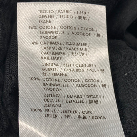 ALEXANDER MCQUEEN Talla 32 Pantalón de vestir de cachemir y algodón negro con bragueta y cremallera
