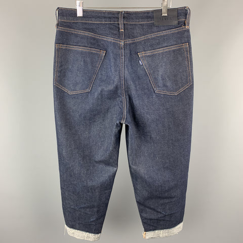 LEVI'S MADE & CRAFTED Size 32 x 23 Washed Indigo Selvedge Denim Zip Fly Jeans