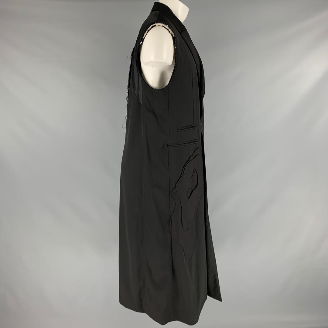 ISABEL BENENATO SS20 Size 38 Black Wool Sleeveless Coat