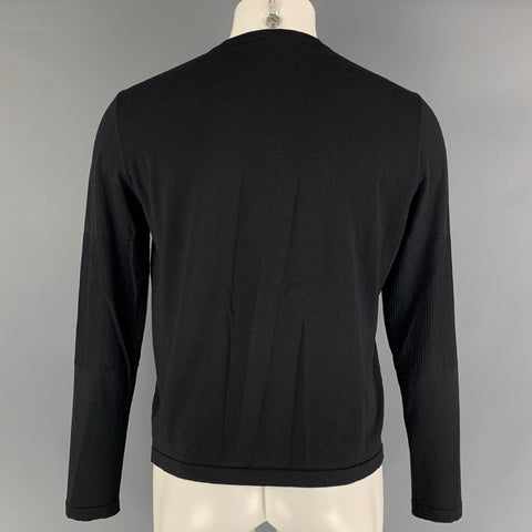 LOUIS VUITTON Taille M Pull à col rond tricoté noir