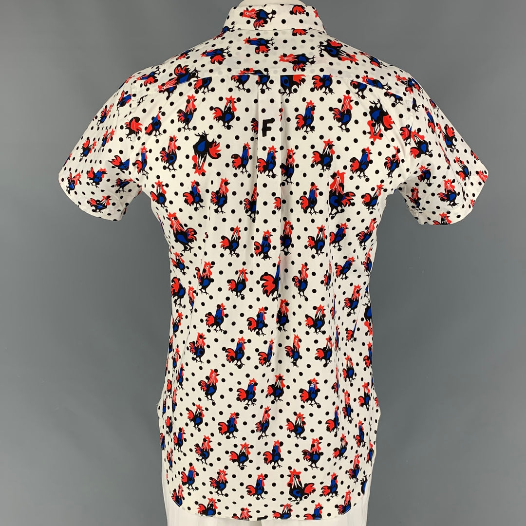 COMME des GARCONS BLACK Size L Multi-Color Polka Dot Cotton Short Sleeve Shirt