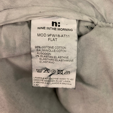 NINE IN THE MORNING Size 30 Black Cotton Straight Jeans