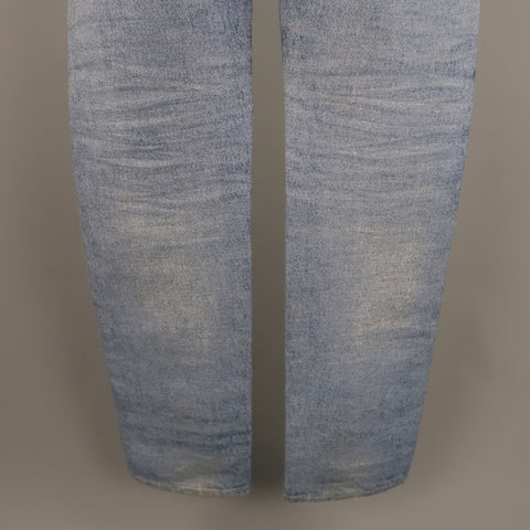 CALVIN KLEIN COLLECTION Size 32 Indigo Wash Cotton Blend Jeans