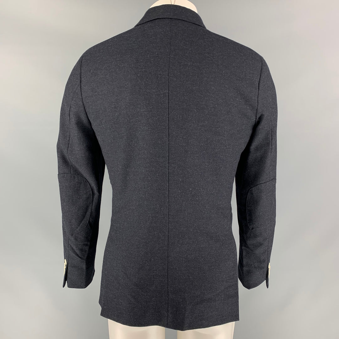 BAND OF OUTSIDERS Size 40 Charcoal Wool Double Breasted Sport Coat