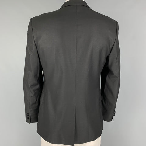 VERSACE COLLECTION Taille 42 Manteau de sport de smoking en mélange de polyester noir