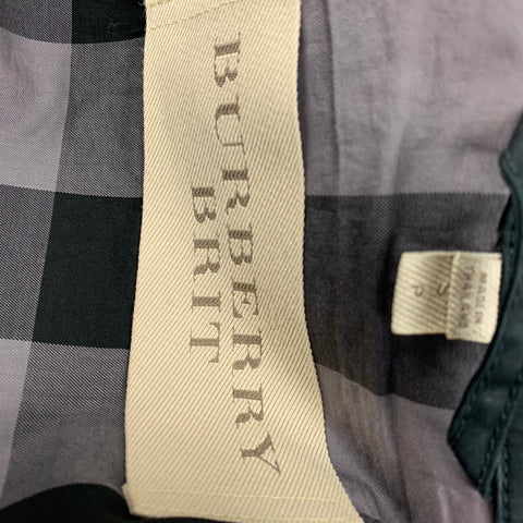 BURBERRY BRIT Size S Black Cotton Belted Trenchcoat