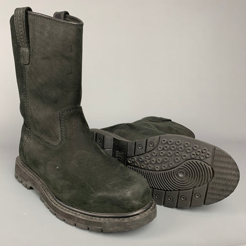 MUCK Taille 10 Bottes à enfiler imperméables en daim noir