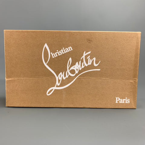 CHRISTIAN LOUBOUTIN Size 7.5 Black Leather Bow Ballet Bolshoi Flats
