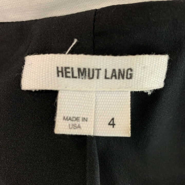 HELMUT LANG Size L Black Viscose Blend Solid Jacket (Indoor) / Blazer