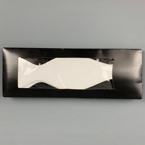 Nœud papillon texturé blanc VINTAGE