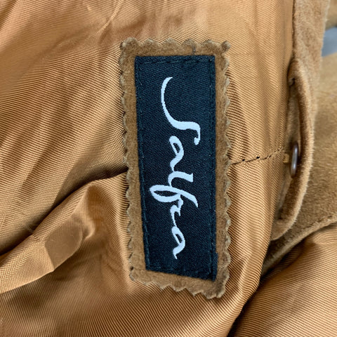 SALFRA for BERGDORF GOODMAN Size 46 Tan Suede Single Breasted Sport Coat