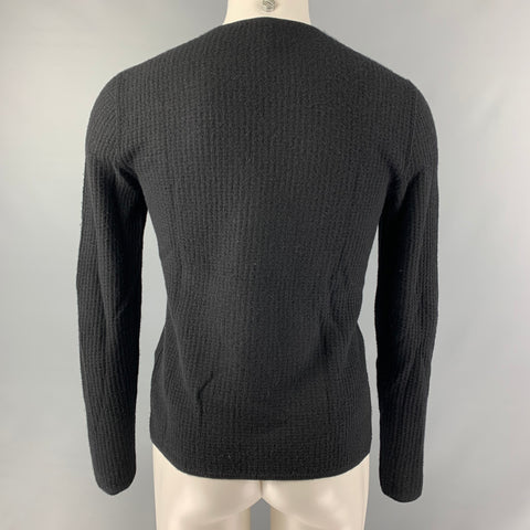 JOHN VARVATOS Size S Black Wool &  Cashmere V-Neck Sweater