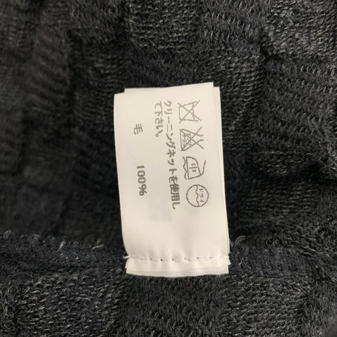 ISSEY MIYAKE Size M/L Charcoal Textured Crew-Neck Pullover