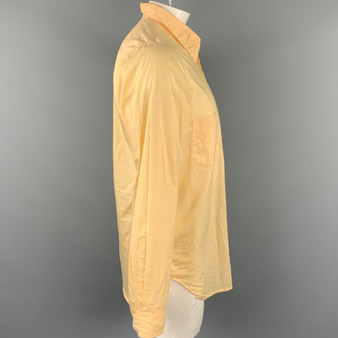 PAUL HARNDEN Size XL Yellow Cotton Button Up Long Sleeve Shirt