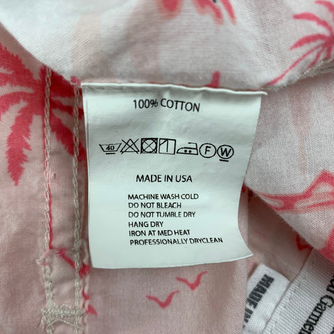 ENGINEERED GARMENTS Size M Pink White Graphic Cotton Short Sleeve Shirt