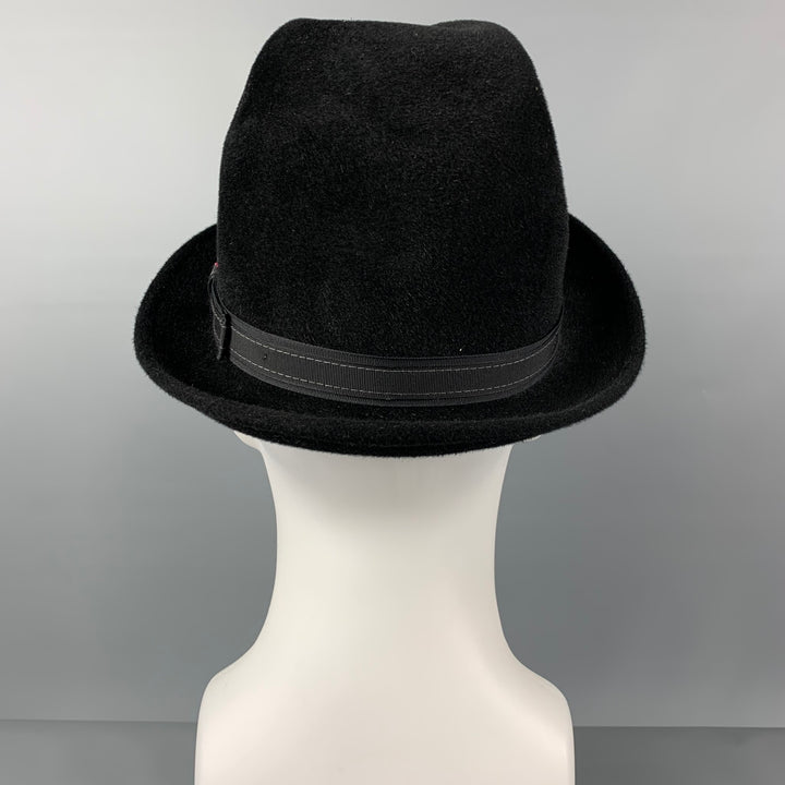KANGOL Waist Size S Black Felt Fedora Hat