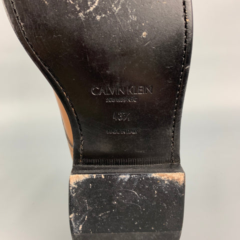 CALVIN KLEIN 205W39NYC Size 10.5 Brown Leather Double Monk Strap Loafers
