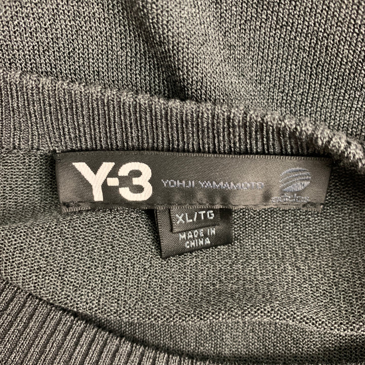 Y-3 by YOHJI YAMAMOTO Size XL Grey Viscose Jersey Pullover