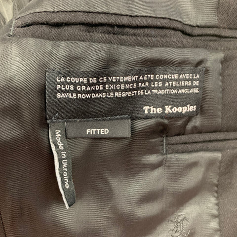 THE KOOPLES Size 34 Size Black Wool Single Breasted Sport Coat