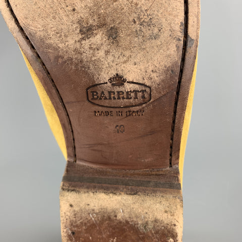 BARRETT Size 11 Yellow Suede Horsebit Loafers