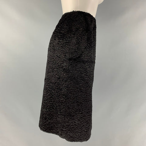 JAD RACHA Taille S Jupe crayon texturée noire sous le genou