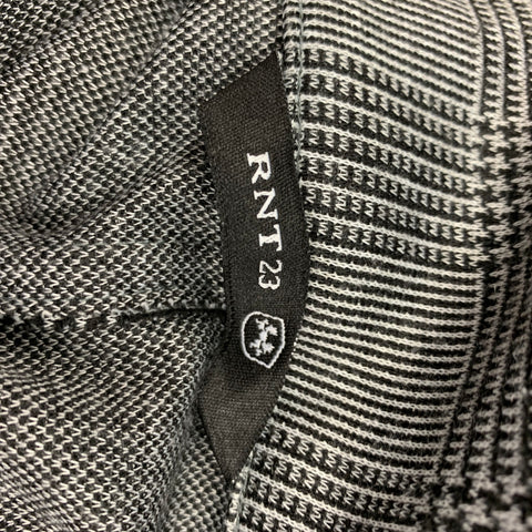 RNT 23 Size 38 Black White Glenplaid Polyester Blend Sport Coat