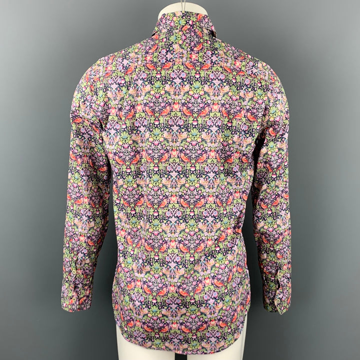 LIBERTY OF LONDON Taille S Chemise à manches longues boutonnée en coton floral multicolore