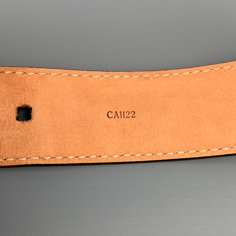 LOUIS VUITTON Size 36 Black Epi Leather Belt