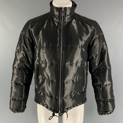 PRADA Size 38 Black Quilted Polyester Blend Jacket