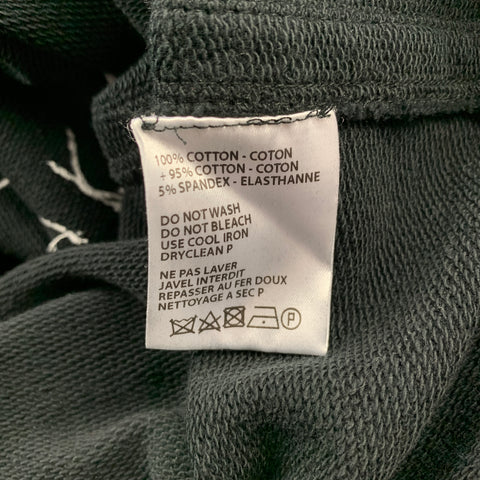 HAIDER ACKERMANN Size M Black & White Embroidery Crew-Neck Sweatshirt