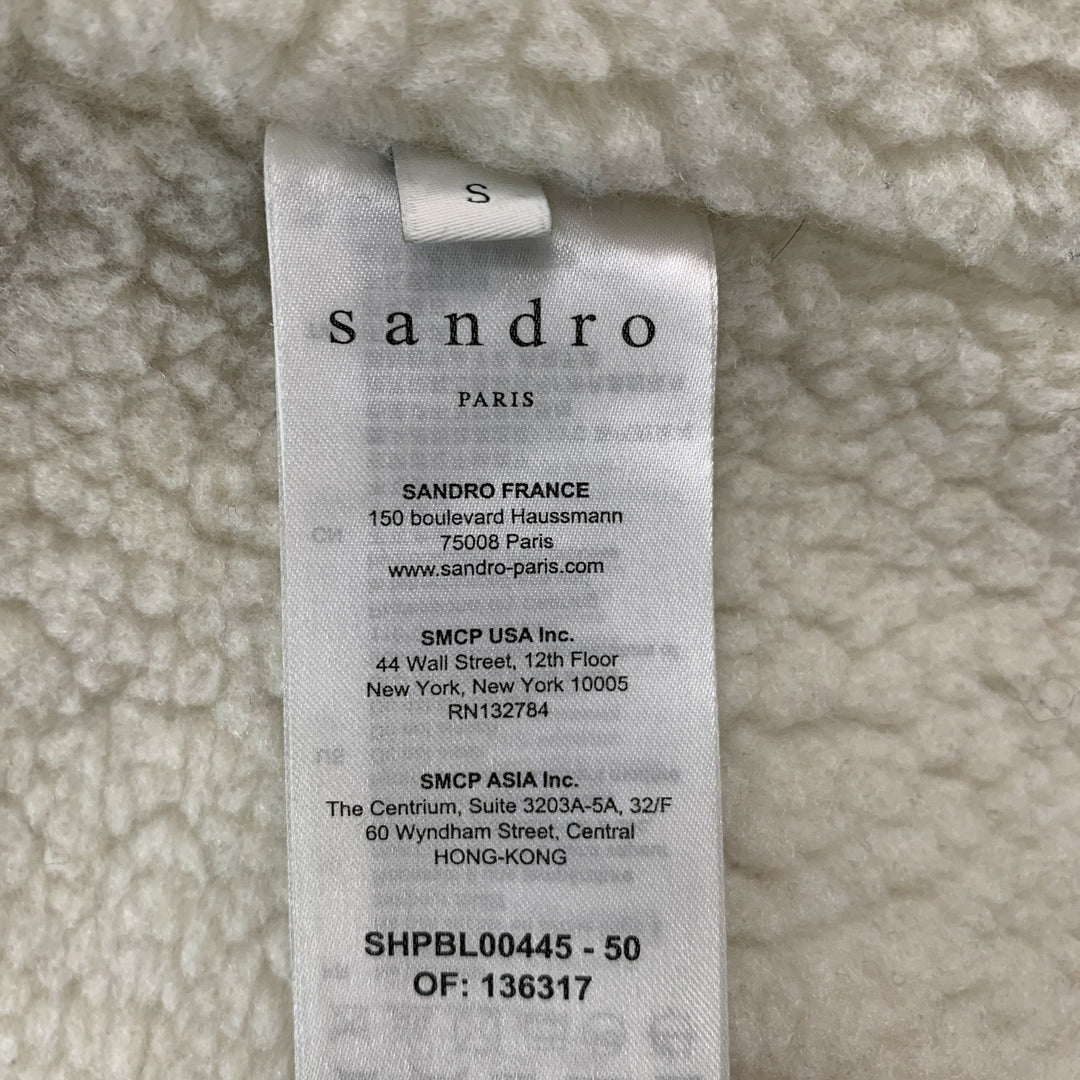 SANDRO Size S Yellow Brown Checkered Wool Worker Jacket – Sui