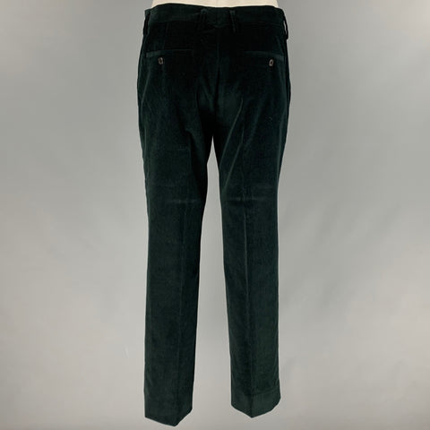 MARC JACOBS Size 40 Black Corduroy Cotton Notch Lapel Suit