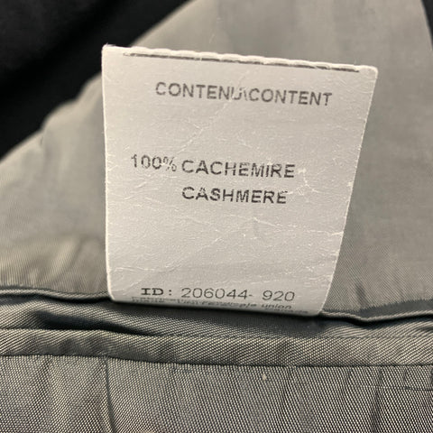 PATRICK JAMES Size 46 Black Cashmere Single Breasted Sport Coat