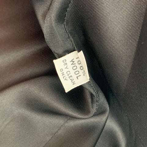 NEW REPUBLIC Size 44 Black & Brown Wool Single Breasted Notch Lapel Suit