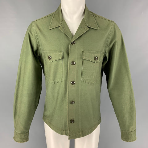 WALLACE & BARNES Size M Olive Mixed Fabrics Elbow Patches Jacket