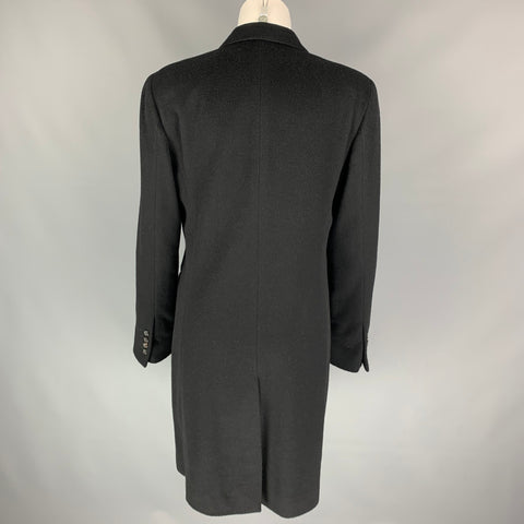ALAN SCOTT Size 8 Black Cashmere Notch Lapel Coat