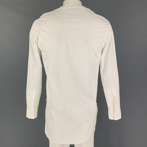 DSQUARED2 Size L White Cotton Crew-Neck T-shirt