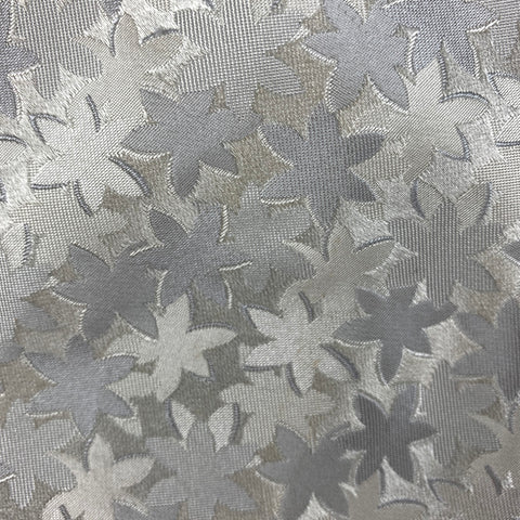 BRIONI Silver & Grey Floral Silk Tie