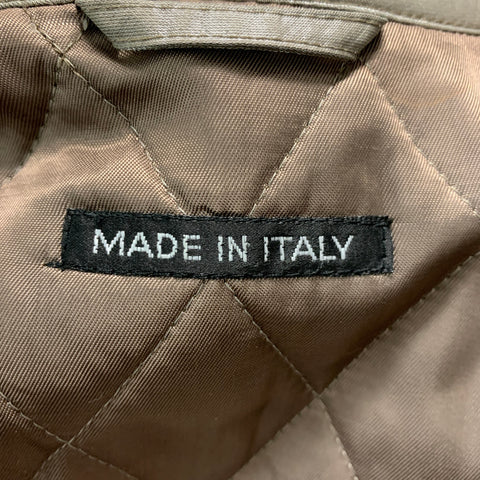 EMPORIO ARMANI Taille XL Manteau ceinturé métallisé taupe