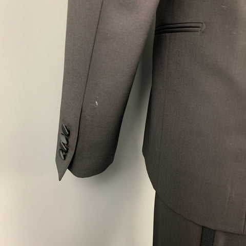 PAL ZILERI Cerimonia Size 40 Black Virgin Wool Shawl Collar Tuxedo