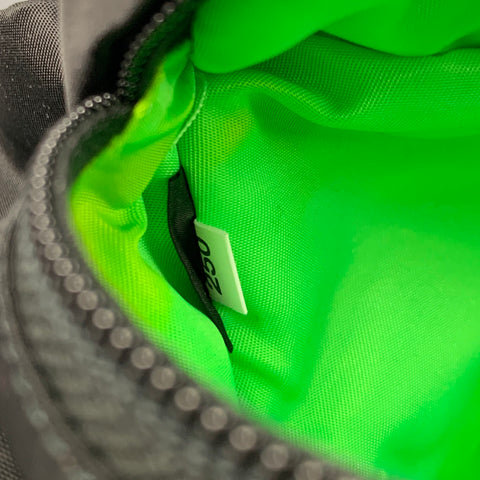 Sac banane en polyester vert fluo noir PRADA