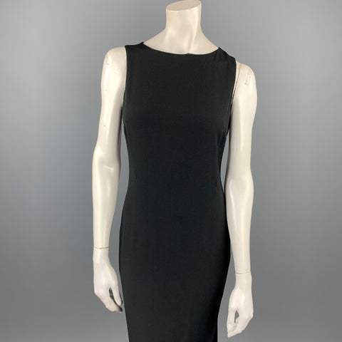 APOSTROPHE Taille 6 Robe de Cocktail Colonne Crêpe Acétate / Viscose Noir