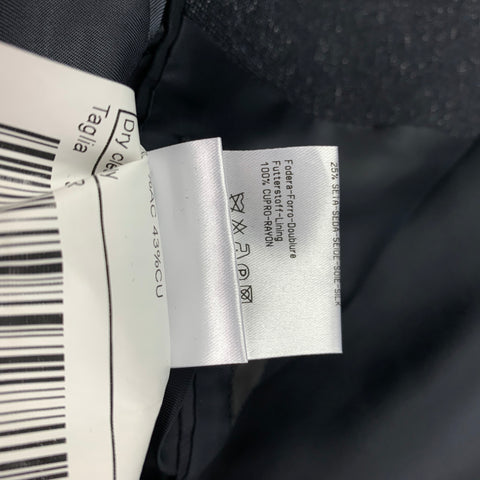 CALVIN KLEIN COLLECTION Size 46 Navy Heather Wool Silk Sport Coat
